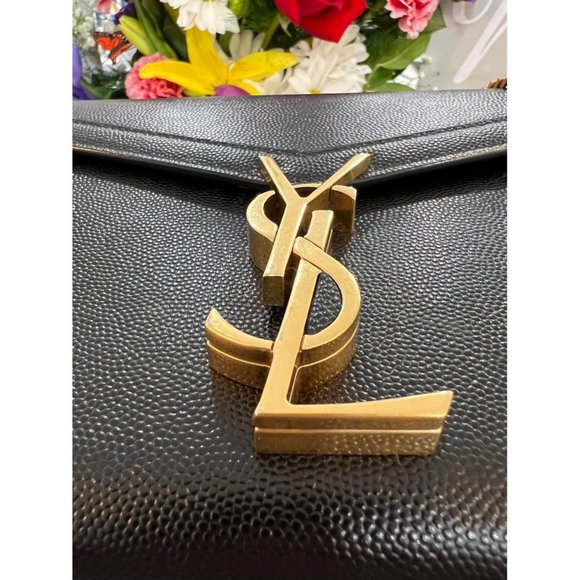 SAINT LAURENT Cassandre Leather Wallet on Chain - Picture 10 of 12